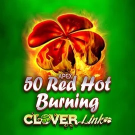 Official Slots logo: 50 Red Hot Burning Clover Links by Novomatic at Boomzino Casino