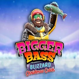 Bigger Bass Blizzard Christmas Catch slot logo by Pragmatic Play at Boomzino Casino